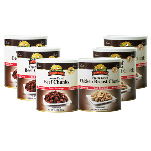 Augason Farms Freeze Dried Meat Variety 6Pack